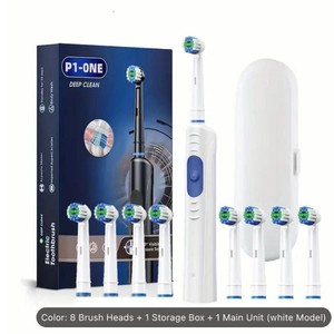Waterproof Rechargeable Electric <b>Toothbrush</b> with 3 Cleaning Modes Round <b>Head</b> Rotating Design Travel Box - Product Image 3