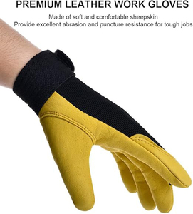 Guantes <span class=keywords><strong>de</strong></span> Seguridad Negros y Amarillos para Protección <span class=keywords><strong>de</strong></span> Manos, Guantes <span class=keywords><strong>de</strong></span> Jardinería, Guantes <span class=keywords><strong>de</strong></span> <span class=keywords><strong>Trabajo</strong></span> Utilitarios para Mecánicos, Construcción, Conducción - Product Image 5