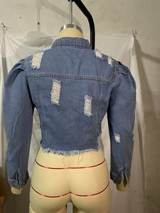 Less MOQ Trendy <strong>Jean</strong> <strong>Jackets</strong> Blue <strong>Black</strong> Crop Fall Distressed <strong>Jacket</strong> Denim Coat Plus Size 5XL <strong>Jean</strong> <strong>Jackets</strong> for Women 2020 - Product Image 6