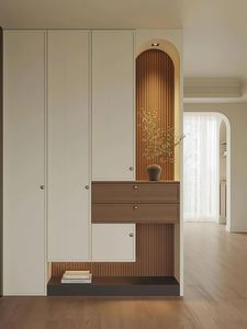 Armoire de salon modulaire en bois moderne sur mesure avec un design gain de place, montage facile, application scolaire - Product Image 6