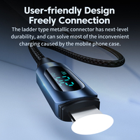 Toocki Affichage numérique intelligent Type-C Câble PD 20W Charge rapide Puce intégrée Tissage haute densité pour un usage quotidien