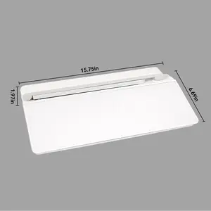 Home And Office Portable Desktop Dry Erase Glass Whiteboard Desk Accessory Pad Pen Storage