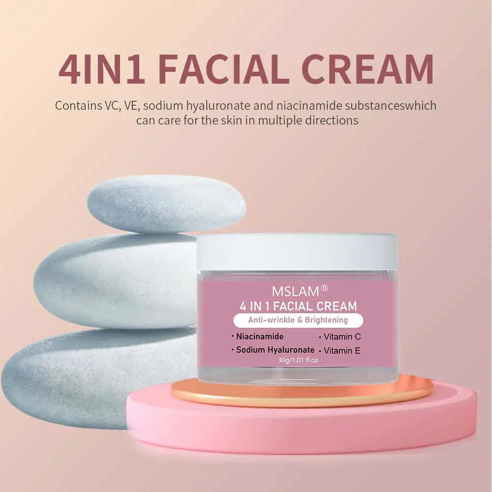 Crème hydratante anti-âge 4 en 1 pour le visage et le cou-Tonifie et raffermit la peau avec du collagène Fade Rides et ridules 50ml