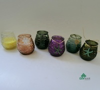 Bougeoir de cheminée en verre transparent Offre Spéciale DGV support votif pour les occasions de Noël
