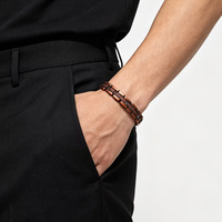 Gelang Tembaga Merah Murni 99,95% Geometris Uniseks yang Dapat Disesuaikan, Pereda Nyeri Arthritis, Gelang Kesehatan Energi, Perhiasan