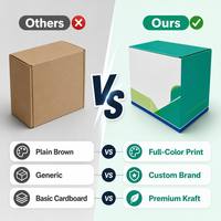 Caja de Cartón Corrugado Impresa Personalizada Premium, Embalaje de Cartón Kraft Resistente, Diseño de Marca OEM, Versátil para Comercio Electrónico, Regalos y Envíos