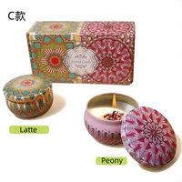 Coffret cadeau d'aromathérapie 2 pièces, bougies parfumées à la cire de soja avec fleurs séchées, parfum floral pour anniversaire, Thanksgiving et Noël