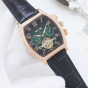 นาฬิกากลไกอัตโนมัติคุณภาพสูงระดับไฮเอนด์ ฟังก์ชั่นซับซ้อน ดีไซน์มีเสน่ห์ ทันสมัยมาก สายหนังจระเข้สำหรับนักธุรกิจ - Product Image 3