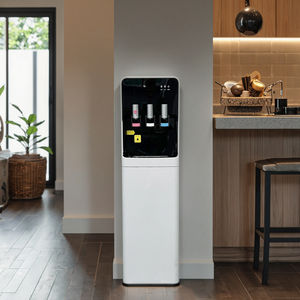 Distributore di refrigeratore d'acqua di lusso 3 rubinetti compressore di raffreddamento in plastica distributore di acqua in bottiglia caldo e freddo - Product Image 1