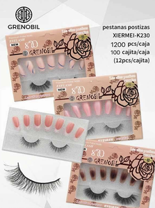 Set di Ciglia Finte EYELASH X 1200 0.07MM in Fibra Sintetica Effetto 3D con Fascia Trasparente Invisibile Confezione Standard in Scatola - Product Image 3