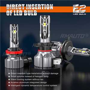 2 ampoules LED E2 Canbus 30000LM pour phares de voiture H4 H7 H11, feux antibrouillard avant, DC9-18V, faisceau haut/bas - Product Image 5