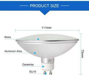 SKY Factory AR111 12W <strong>GU10</strong> G53 2700K-6500K Aluminum <strong>LED</strong> Spotlight for Living Room IP44 Dimmable 120 <strong>Degrees</strong> <strong>Beam</strong> <strong>Angle</strong> - Product Image 3