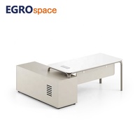 EGROspace Meubles haut de gamme personnalisés, table de direction élégante en forme de L, bureau de directeur, bureau de gestionnaire