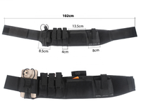 Étui tactique pour arme de poing à porter sous la ceinture, ajustable, pour dissimulation, pochette de taille CCW indétectable, ceinture de combat avec support pour téléphone