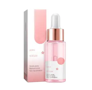 Private Label Natural Shrink Pores Remove Acne Tightening Solution Sakura Cherry Blossom Hyaluronic Acid Serum