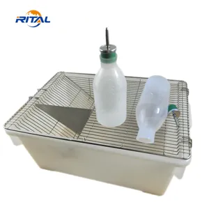 plastic PP Laboratory rodent tub rabbit Mouse rat Breeding Cage with lab water Bottle