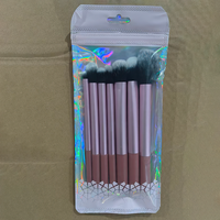 Ensemble de 12 pinceaux de maquillage professionnels à manche long en fibres synthétiques, en forme d'arc, kit complet de pinceaux de maquillage, y compris des pinceaux à poudre