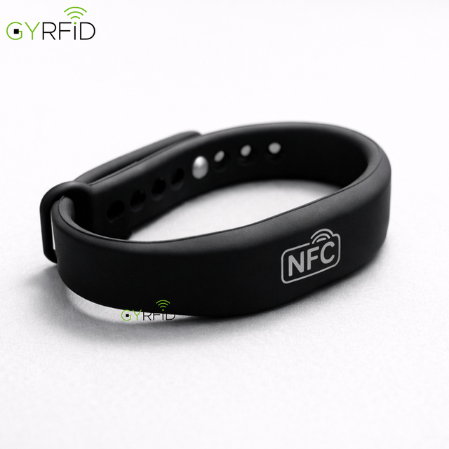 Colorful NFC RFID Passive Nfc Silicone Wristband Adjustable 13.56mhz Nfc213 Chip NFC Rubber Bracelet