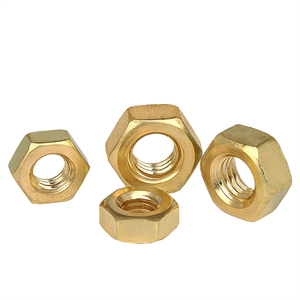 Tuerca hexagonal de cobre LSM M2-M18 con tapa de latón, rosca derecha, parcialmente roscada - Product Image 3