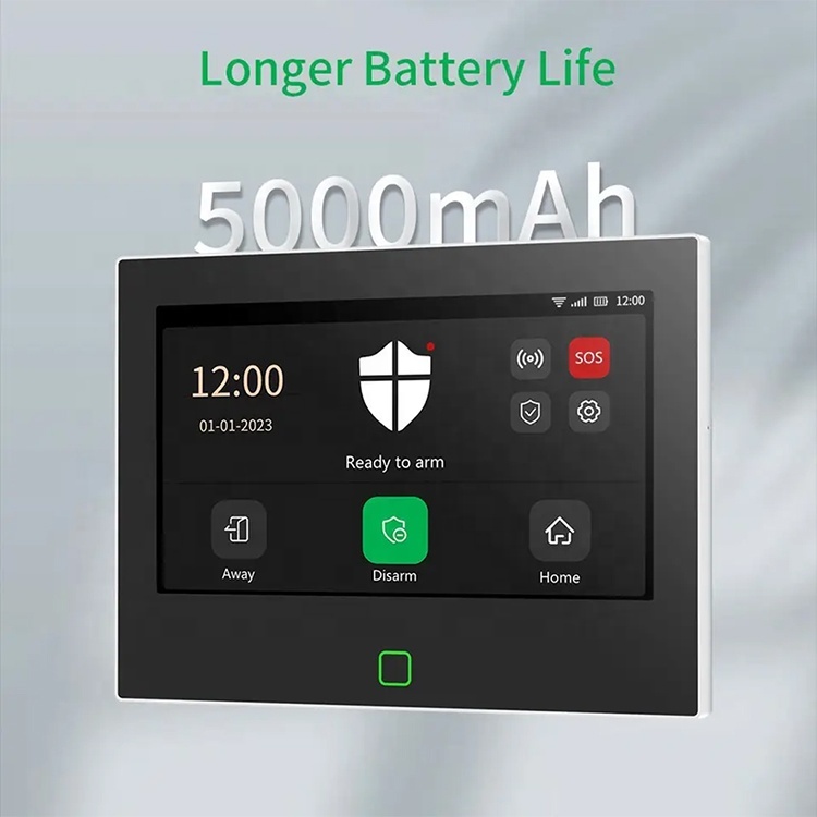 Tuya Smart WiFi 4G Home Security Alarm System Kit 7 Inch Full-Color ABS Touch Screen Display 5000mAh Battery GSM Network · image 6