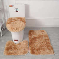 Offre Spéciale : Ensemble de 3 Tapis de Toilette Doux et Moelleux, Tapis de Salle de Bain Absorbants et Fluffy, Tapis de Salon Nordique