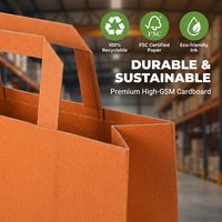 Sac en papier kraft personnalisé avec poignée en ruban découpé sur mesure - Sac cadeau de luxe texturé et écologique pour la marque de montres et de bijoux