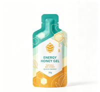 Sachets de miel personnalisés avec votre logo, forme spéciale, 15ml, 30ml, en stick, sacs portables en aluminium, bouteilles en forme d'énergie pour miel