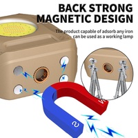 Mini lampe torche porte-clés Lumière blanche Jaune chaud Rouge Aimant Batterie 1000mAh LED COB Alimentation USB Affichage Éclairage portable de travail
