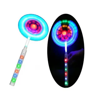 Light Up Spinning Windmill Wand 42cm LED Windmill Spinner Light Up Magic Wand Toy for Kids