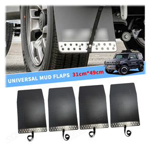 บังโคลนรถยนต์แบบหนา 4 ชิ้น สำหรับรถจี๊ปและรถบรรทุกขับเคลื่อน 4 ล้อ |   แผ่นกันโคลนขนาดใหญ่ 31x49 นิ้ว |   แดง/ดำ |   มีแบบลวด<span class=keywords><strong>ลาย</strong></span>ให้เลือกตามต้องการ - Product Image 3