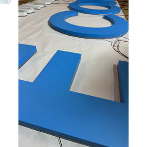 Haute qualité poli 3D blanc métal lettres extérieur grande signalisation rétro-éclairée avec peinture de voiture pour les décorations - Product Image 6