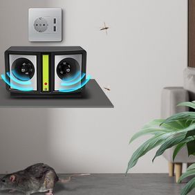 Almacén interior Hogar Altavoz dual Baterías Repelente de plagas Mosquito ultrasónico, cucaracha, Repelente de ratones araña - Product Image 6