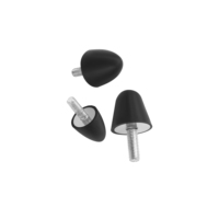 Support anti-vibration industriel en caoutchouc à visser pour machines CNC, générateurs, compresseurs et moteurs