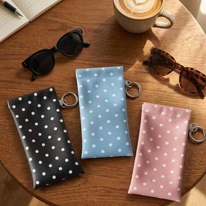 Automatic Closing Women's Sunglasses Wallet Detachable Keychain PU Leather Durable Promotional Gift for Small Item Coin Storage - Product Image 1