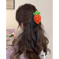 Barrettes à cheveux créatives sur le thème des légumes doux, tomate et carotte, pinces à cheveux en PVC, design mignon pour accessoires de cheveux pour femmes