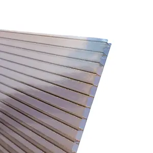 Trong suốt hỗ trợ UV kháng tấm mặt trời 4-Tường tấm polycarbonate rỗng 20mmpolypropylene tờ cho mái nhà kính