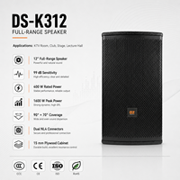Haut-parleur large bande DSZ 8Ω 400W-1600W 12 pouces pour intérieur/extérieur, idéal pour KTV/bars/maison/club