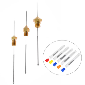 10 Uds. Agujas de limpieza de boquillas de impresora 3D de acero inoxidable para <span class=keywords><strong>boquilla</strong></span> <span class=keywords><strong>E3D</strong></span> <span class=keywords><strong>V6</strong></span> MK8 0,4mm Ender 3 V2 CR10 Kit de herramientas DIY - Product Image 1