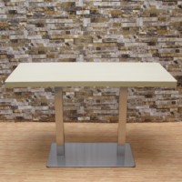 Café solide personnalisé en gros à manger table de dalles de bois à bord vif pour restaurant d'extérieur moderne à usage de haute qualité et bonne réputation