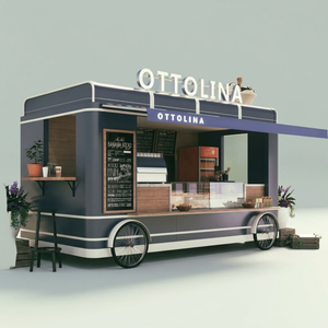 Camion de restauration mobile en acier inoxydable personnalisable, remorque de restauration rapide avec équipement de cuisson sur mesure à vendre - Product Image 1