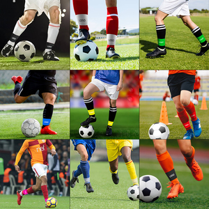 Protector <span class=keywords><strong>de</strong></span> Espinillas <span class=keywords><strong>de</strong></span> Fútbol con Correas <span class=keywords><strong>de</strong></span> Silicona Antideslizantes, Personalizables para Hombres, Mujeres, Adultos y Niños - Product Image 4