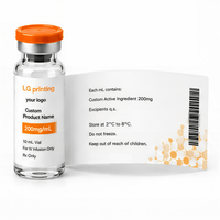 Étiquette de flacon, autocollant pour petit flacon en verre, emballage pharmaceutique avec logo personnalisé, impression imperméable