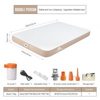 Lit de camping avec pompe, matelas pneumatique ultraléger pour l'extérieur, matelas gonflable intégré, tapis de couchage de camping, matelas gonflables 2 places