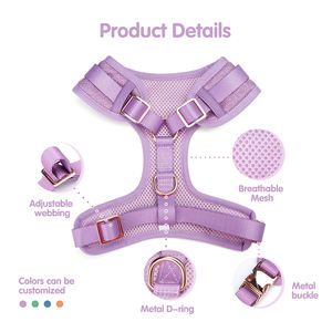 <span class=keywords><strong>Harness</strong></span> dan Tali Anjing Hanyang Custom Polyester No Choke Mesh Ukuran Ekstra Kecil, Set <span class=keywords><strong>Harness</strong></span> Kerah yang Dapat Disesuaikan untuk Anjing dan Kucing Ukuran Kecil hingga Sedang - Product Image 6