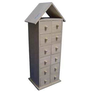 Giá Rẻ Tự Nhiên Chưa Hoàn Thành Nhà Hình Dạng Gỗ Mùa Vọng Lịch Bán Buôn - Product Image 3