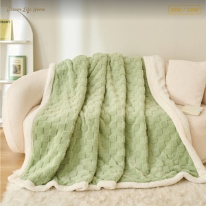 <span class=keywords><strong>Plaid</strong></span> Premium Double Couche Ultra Épais Haute Densité Toutes Saisons en Microfibre Jacquard 100% Polyester Lavable en Machine OEM - Product Image 4