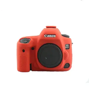 Moda koruma darbeye kol dijital SLR kamera kılıfı Canon 5D mark IV silikon kılıf aksesuarları için