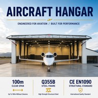 Hangar de Estructura de Acero para Mantenimiento de Aeronaves, Edificio de Aviación, Reparación MRO en Aeropuertos, Almacenamiento de Gran Envergadura