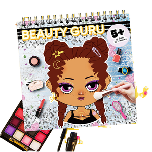 Custom High Quality Dress up Coloring <b>Book</b> Children Cartoon DIY <b>Girl</b> Fashion Sketch Kit Creative Gift Dress up Sticker - Product Image 1