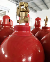 Bouteilles de gaz CO2 60L 68L 80L 90L en acier sans soudure, pour système d'extinction d'incendie avec valve ISO 9809-1